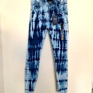 Forever 21 Skinny Denim Jeans tie-dye dark wash 31